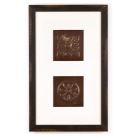 2 Panel Small Rectangle with Distressed Black Frame