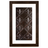 1 Panel X-Large Rectangle with Espresso Brown Frame