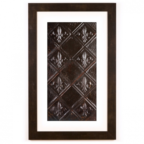 1 Panel X-Large Rectangle with Espresso Brown Frame