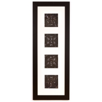 4 Panel Large Rectangle with Classic Black Frame