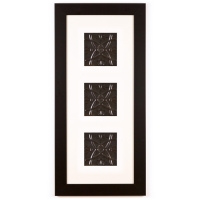 3 Panel Medium Rectangle with Classic Black Frame