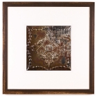 1 Panel Large Square with Distressed Brown Frame
