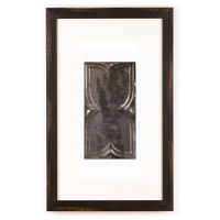 1 Panel Small Rectangle with Distressed Black Frame