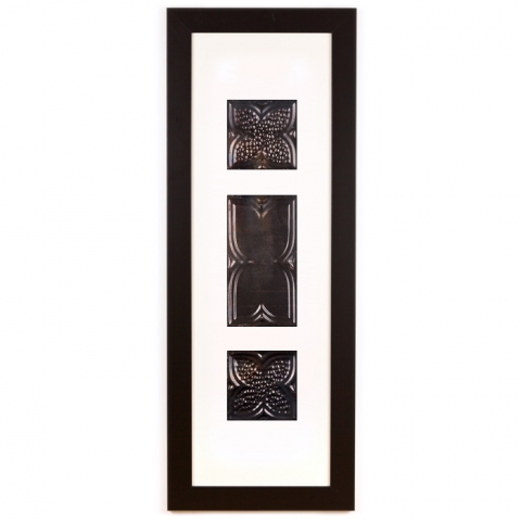 3 Panel Large Rectangle with Classic Black Frame