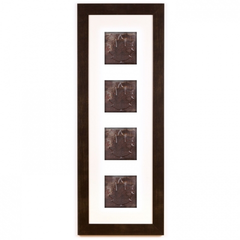 4 Panel Large Rectangle with Espresso Brown Frame