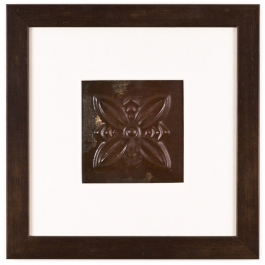 1 Panel Medium Square with Espresso Brown Frame